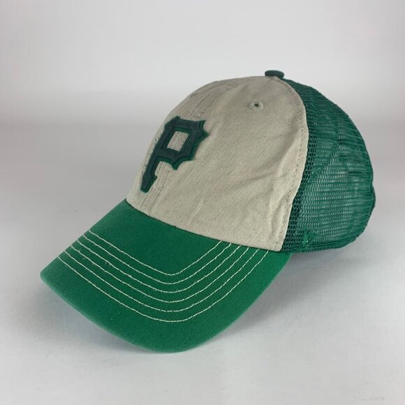Pittsburgh Pirates MLB Green Beige 47 Brand St Patricks Day Trucker Hat - Picture 1 of 7